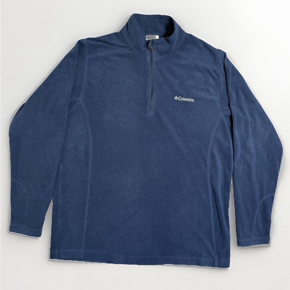Columbia Fleece Mens M Small Navy Klamath Range II Half Zip Pullover Sweater - Picture 1 of 6